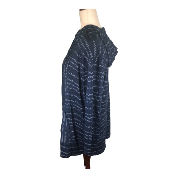 Pure Jill Indigo Oversized Hooded Baja Shirt - Picture 5 of 8